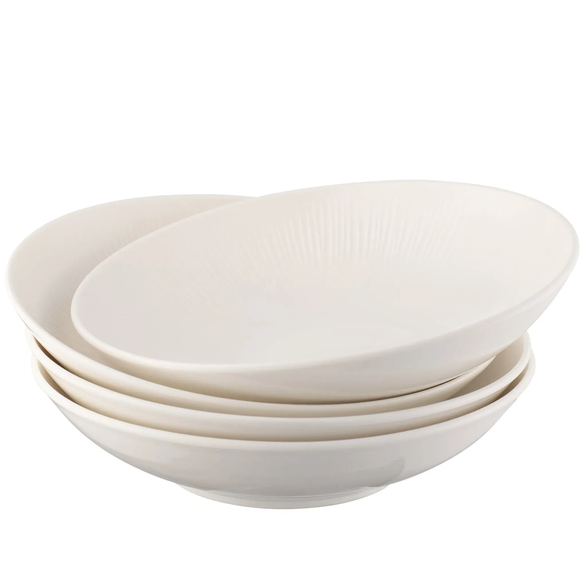 Erne Pasta Bowls Set of 4 - White, Porcelain image