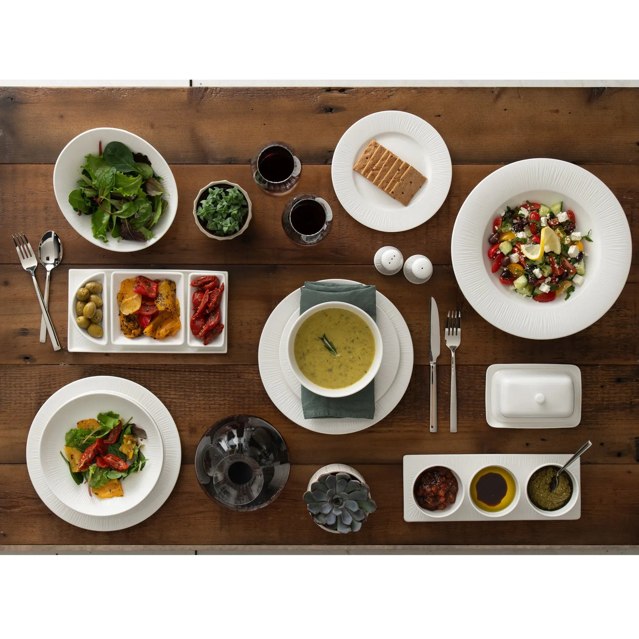 Erne Salt & Pepper Set - White, Porcelain