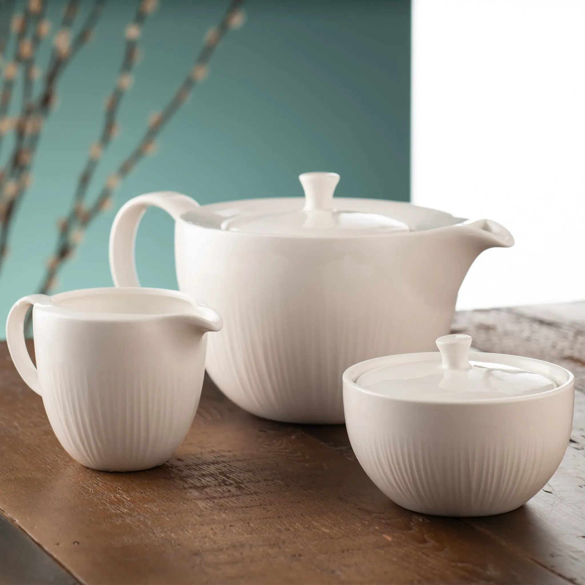 Erne Tea Set - White, Porcelain