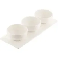 Erne Triple Bowl Set - White, Porcelain