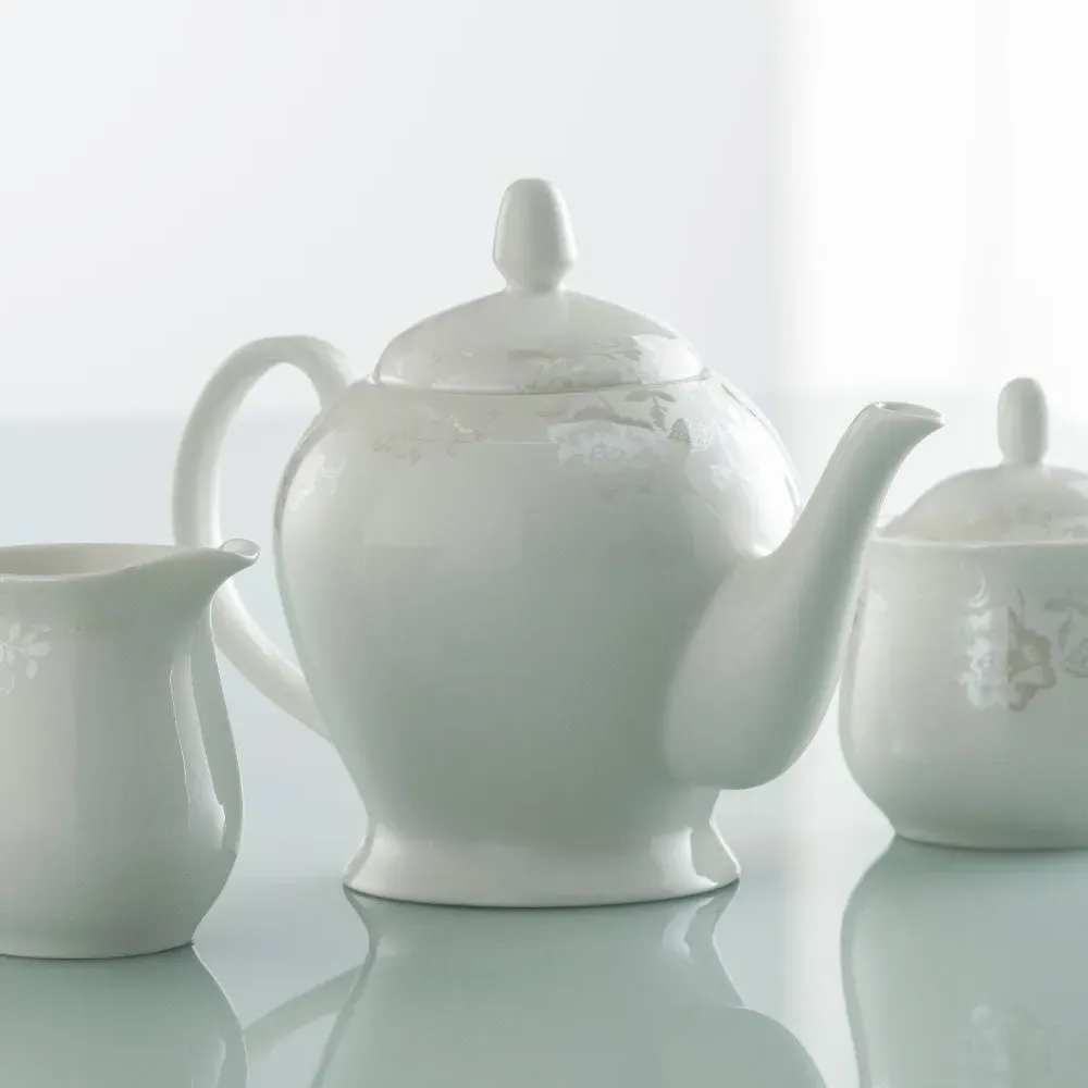 Evermore Teapot Sugar & Cream Set - Ivory