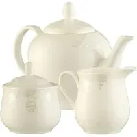 Evermore Teapot Sugar & Cream Set - Ivory