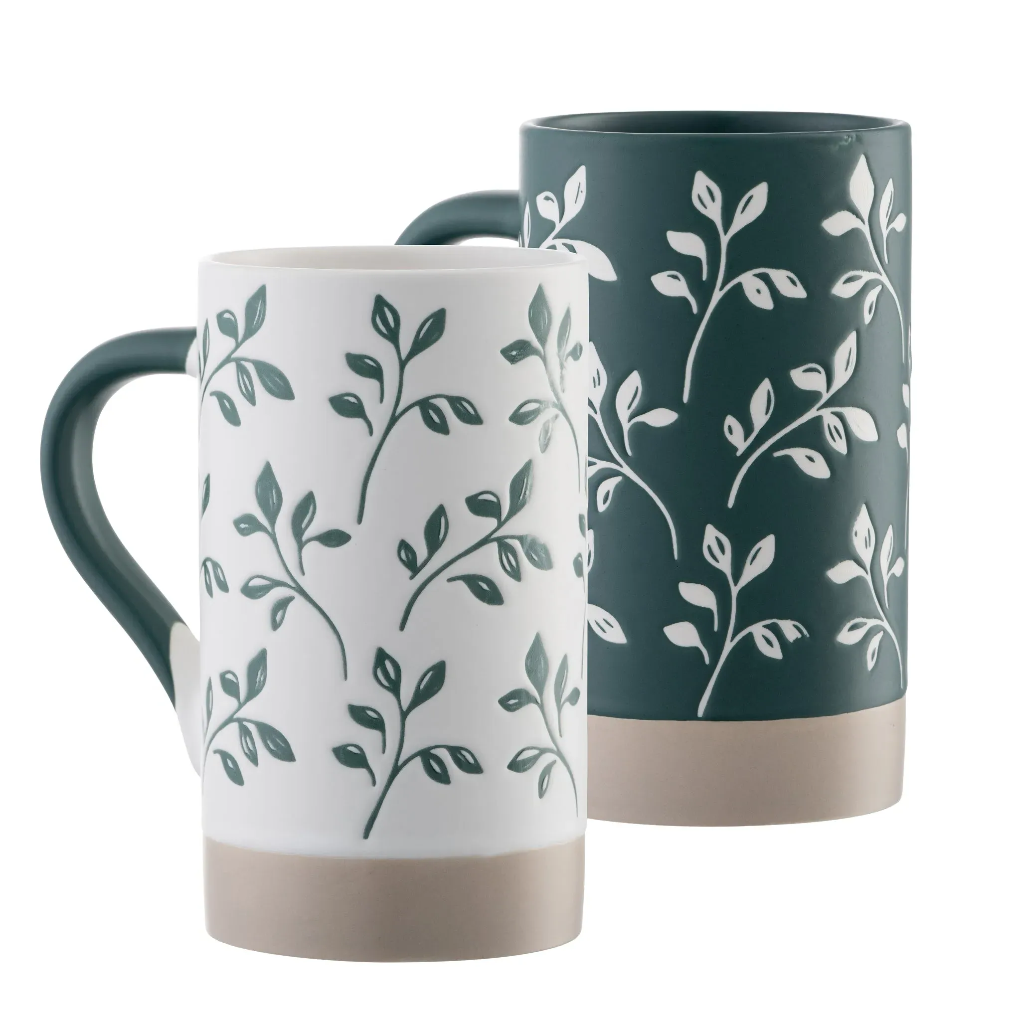 Flora Tall Mugs Set of 2 - Teal, Fine China product