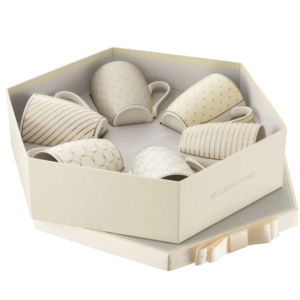 Geometric Pastels 6-Piece Mug Set - Hexagon Gift Box product
