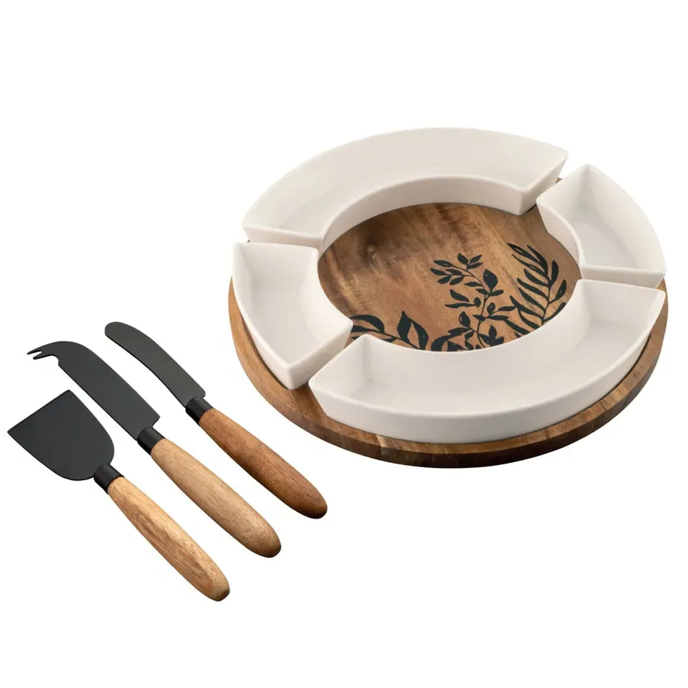 Graze Party Serving Board & Cheese Knife Set - Acacia Wood product