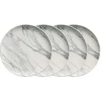 Marble Salad Plate Set of 4 - Grey, Porcelain