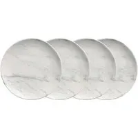 Marble Side Plate Set of 4 - Grey, Porcelain