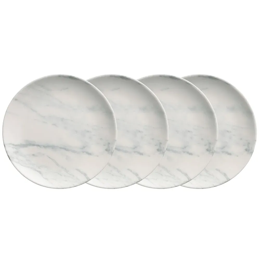 Marble Side Plate Set of 4 - Grey, Porcelain image