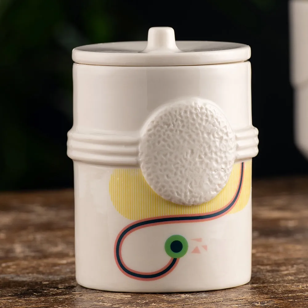 Moda Lidded Jar - Abstract Pattern