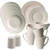 Ripple 22 Piece Dining Set - Porcelain