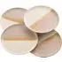Saffron Set of 4 Dinner Plates - Golden, Porcelain