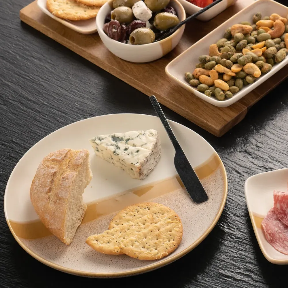 Saffron Set of 4 Side Plates - Golden, Porcelain