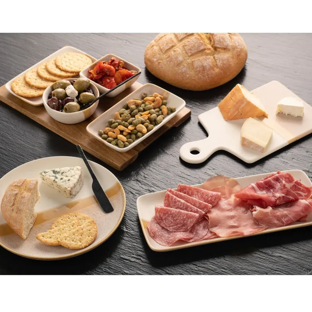 Saffron Set of 4 Side Plates - Golden, Porcelain