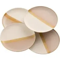 Saffron Set of 4 Side Plates - Golden, Porcelain