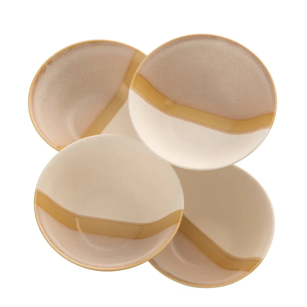 Saffron Set of 4 Small Bowls - Golden, Porcelain image