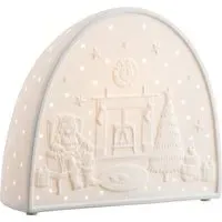Santa by the Fire Luminaire - White, Porcelain