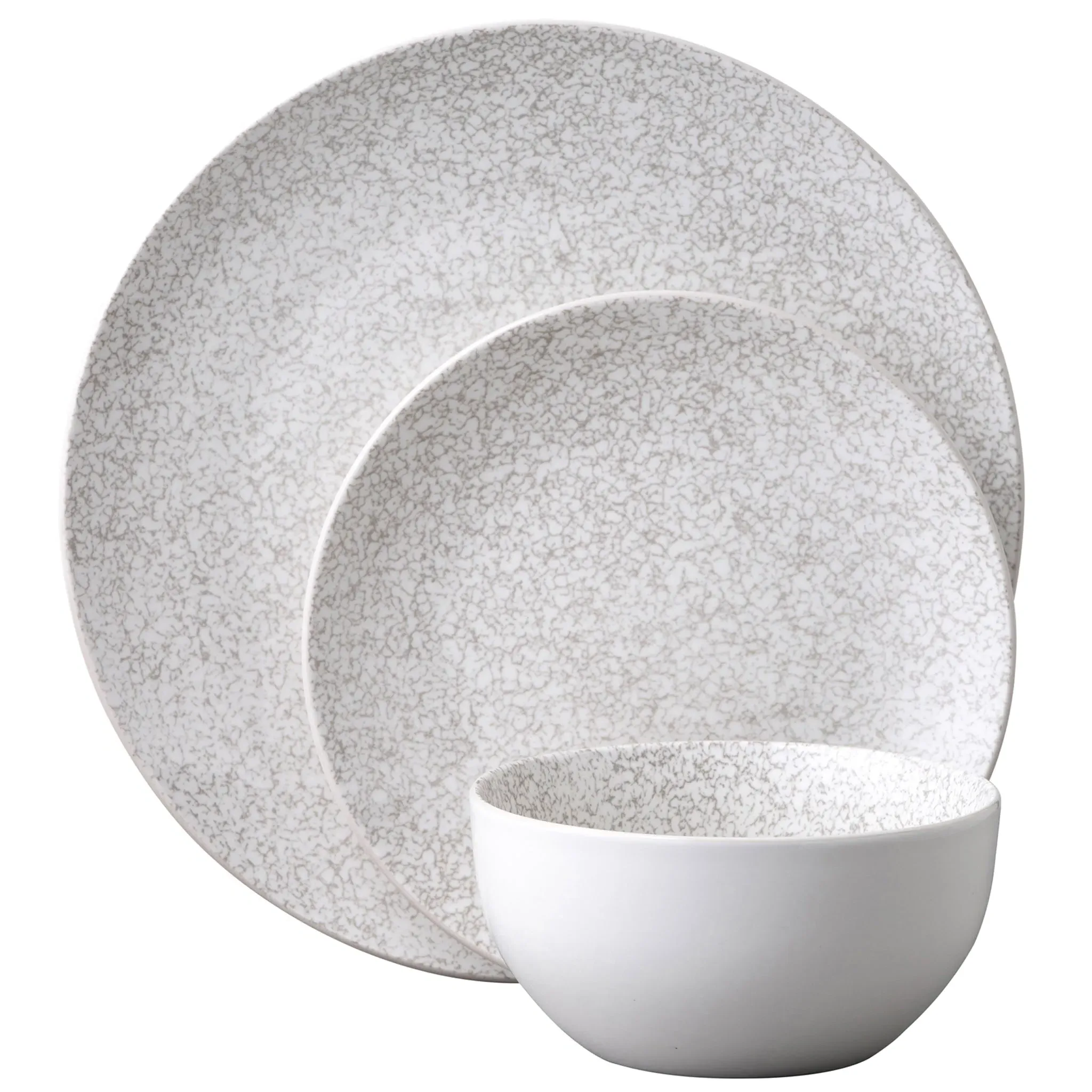 Terra 12 Piece Dinnerware Set - Grey, Fine China image