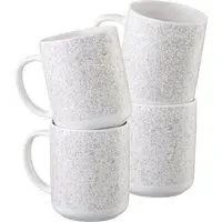 Terra Mugs Set of 4 - Grey, Fine China