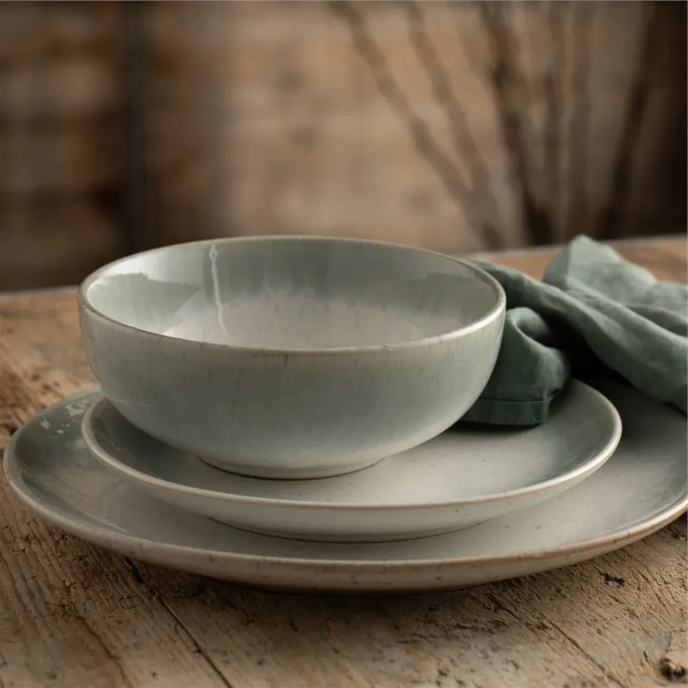Tivoli 12 Piece Dinnerware Set - Blue Grey, Stoneware