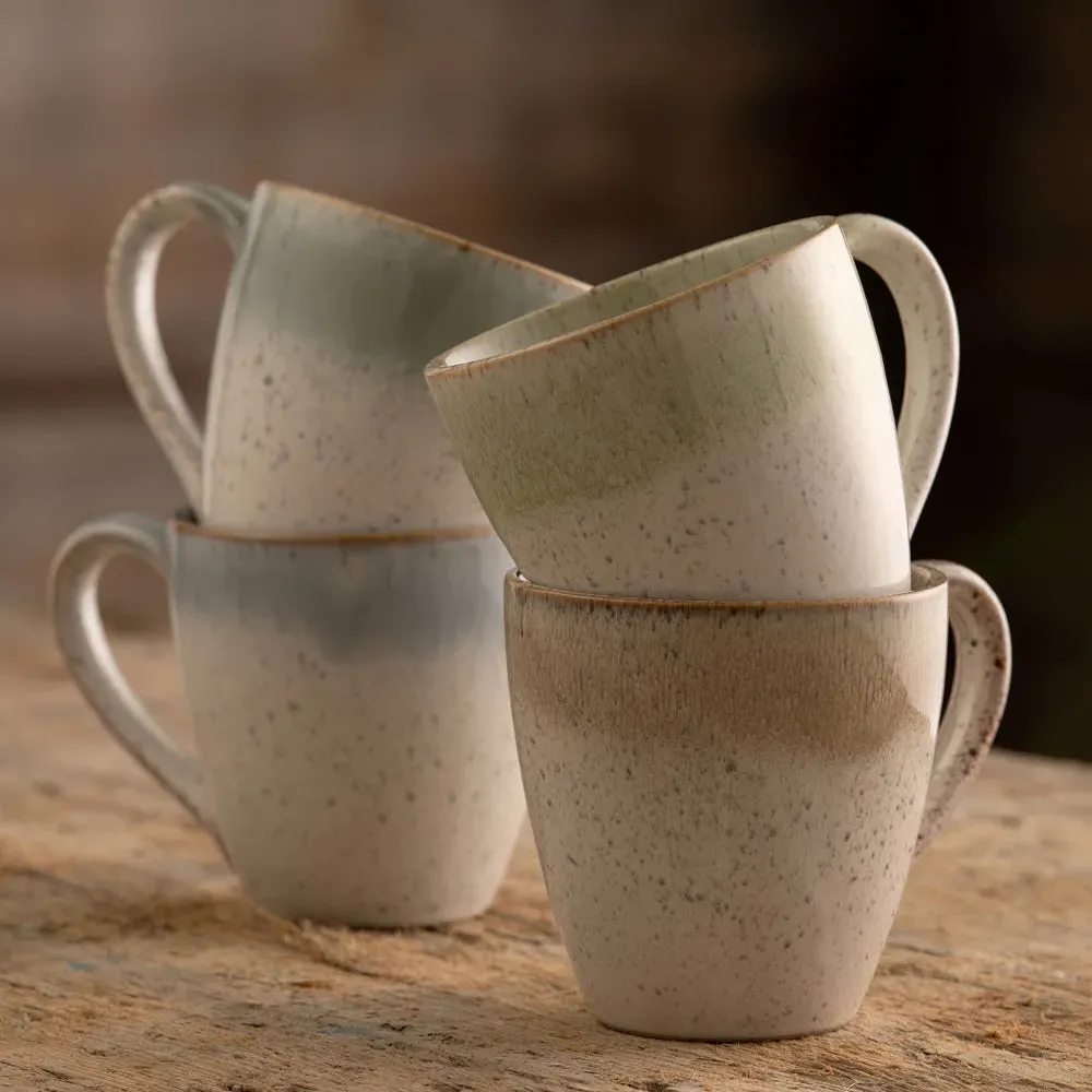 Tivoli 4 Piece Mug Set - Blue Grey, Stoneware