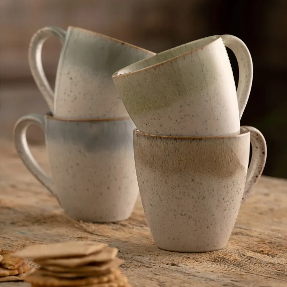 Tivoli 4 Piece Mug Set - Blue Grey, Stoneware