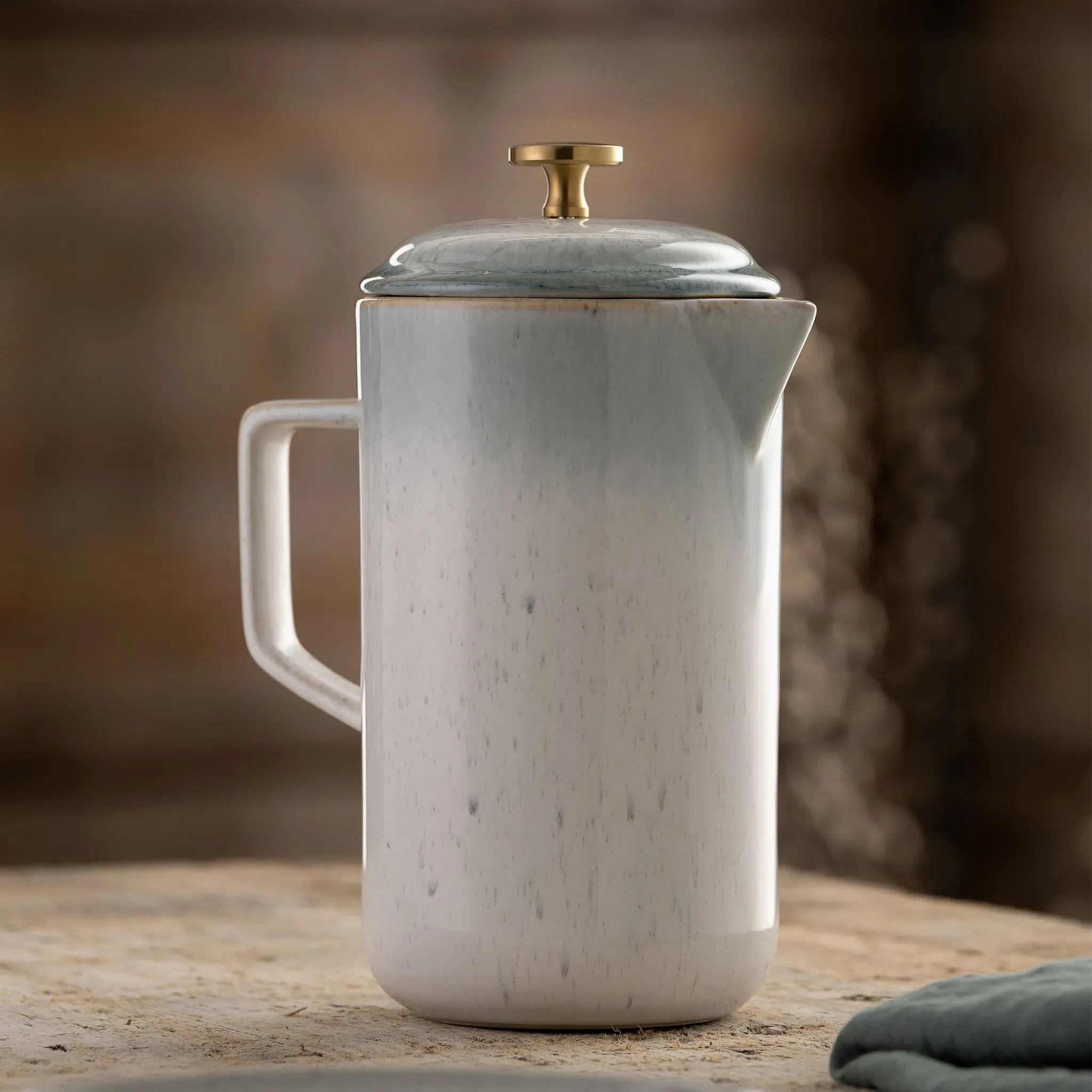 Tivoli Cafetiere - Blue Grey, Stoneware