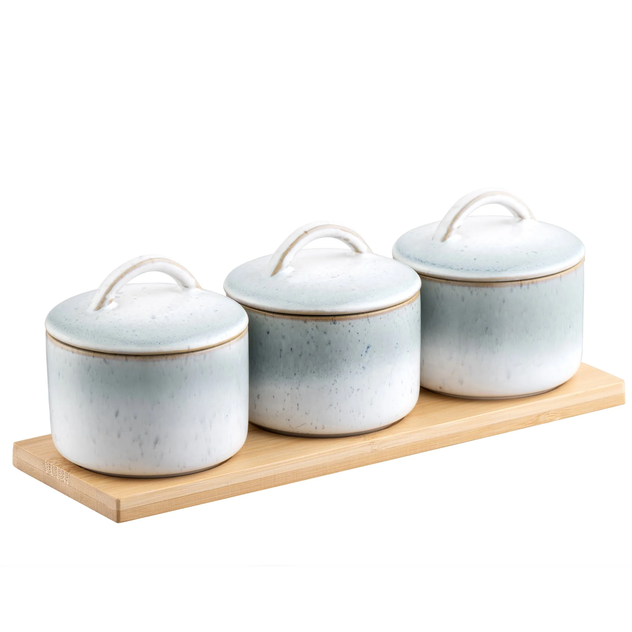 Tivoli Lidded Serving Bowl Set - Blue Grey, Stoneware image