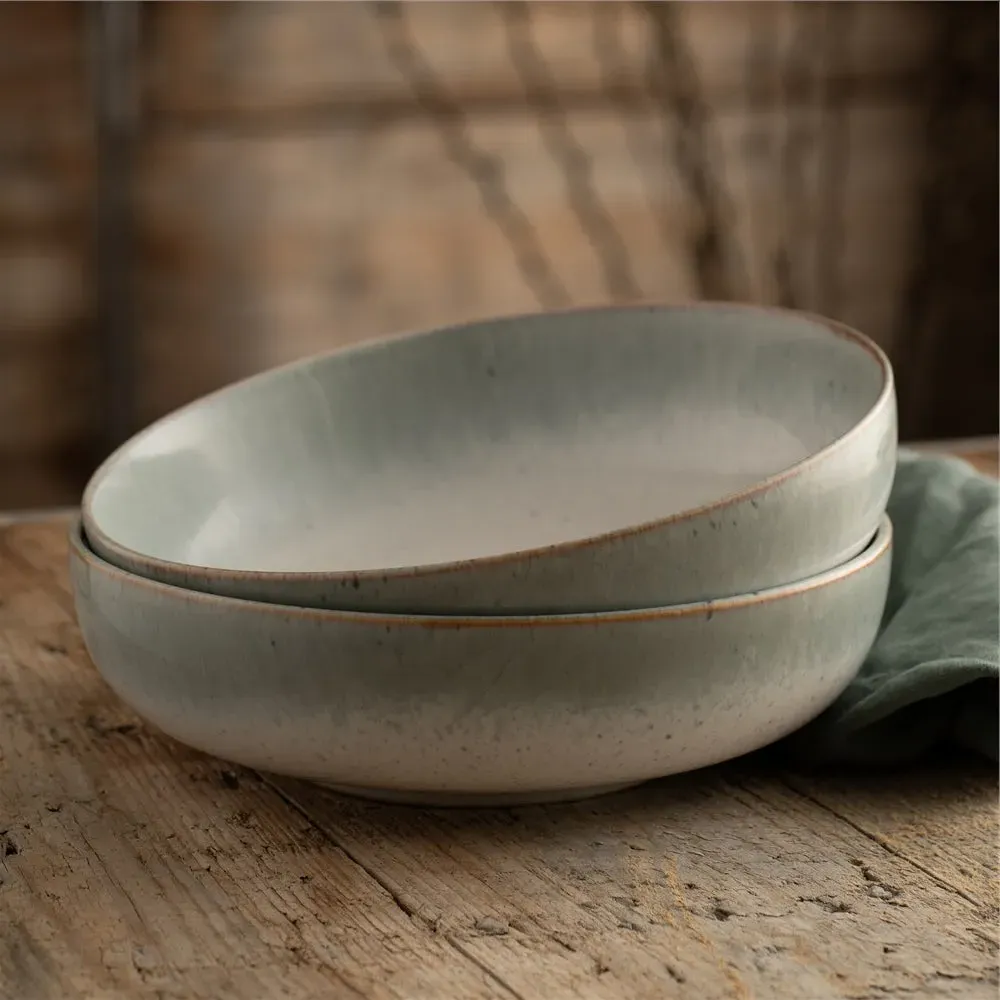 Tivoli Pasta Dishes Set of 4 - Blue Grey, Stoneware