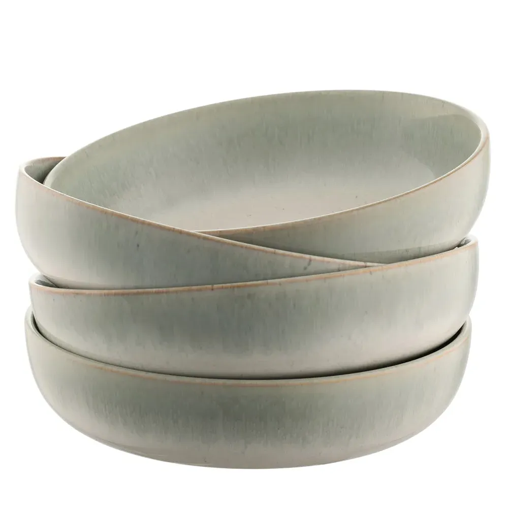 Tivoli Pasta Dishes Set of 4 - Blue Grey, Stoneware image