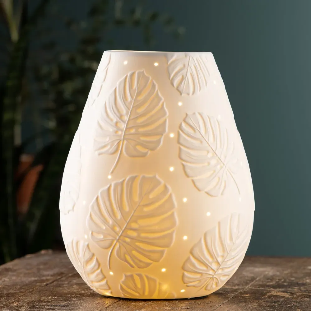 Tropical Luminaire Table Lamp - White, Ceramic