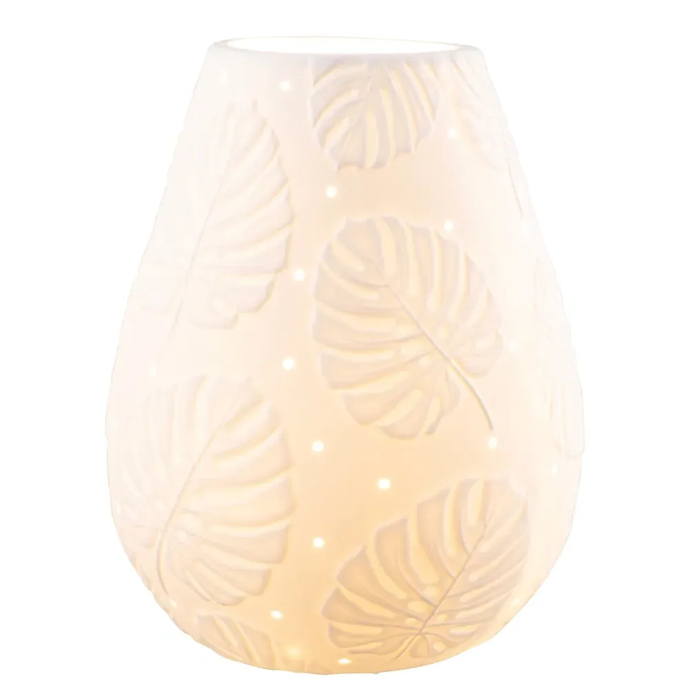 Tropical Luminaire Table Lamp - White, Ceramic