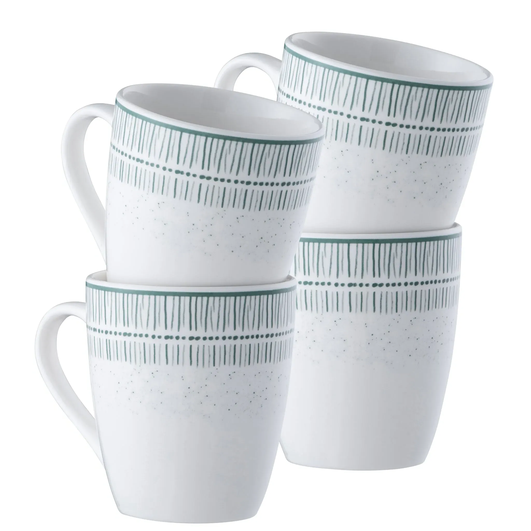Vigo Mugs Set of 4 - Teal, Fine China image