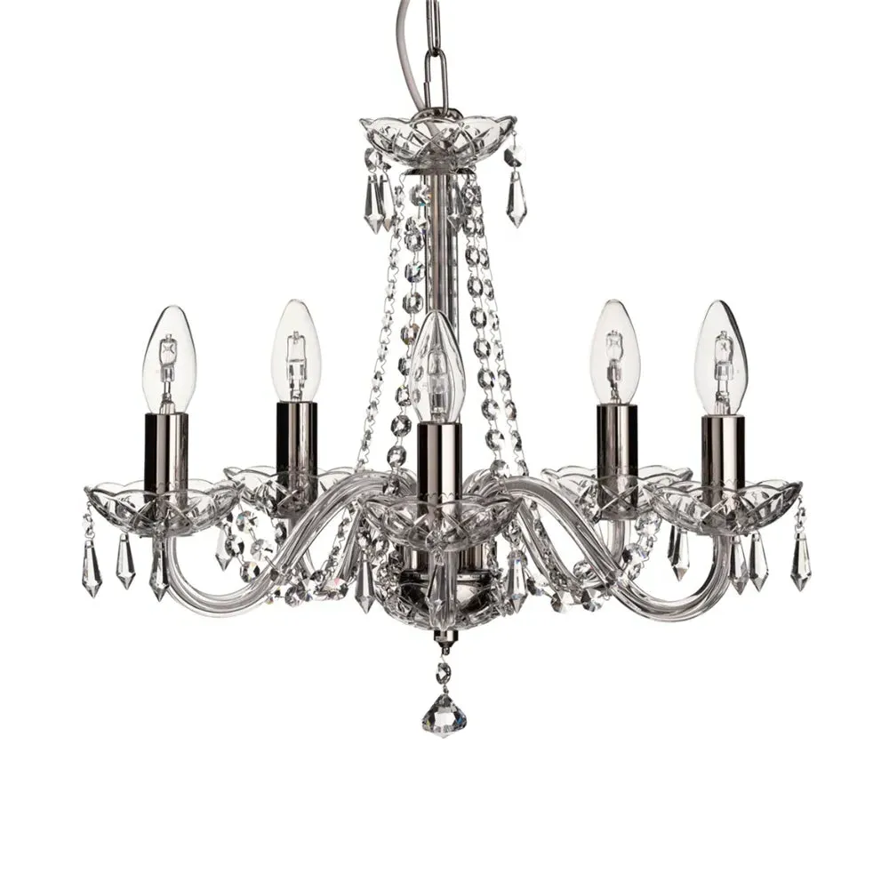 Cashel 5 Arm Chandelier - Crystal image
