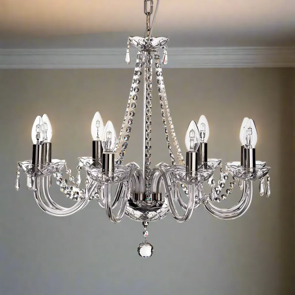 Cashel 8 Arm Chandelier - Crystal