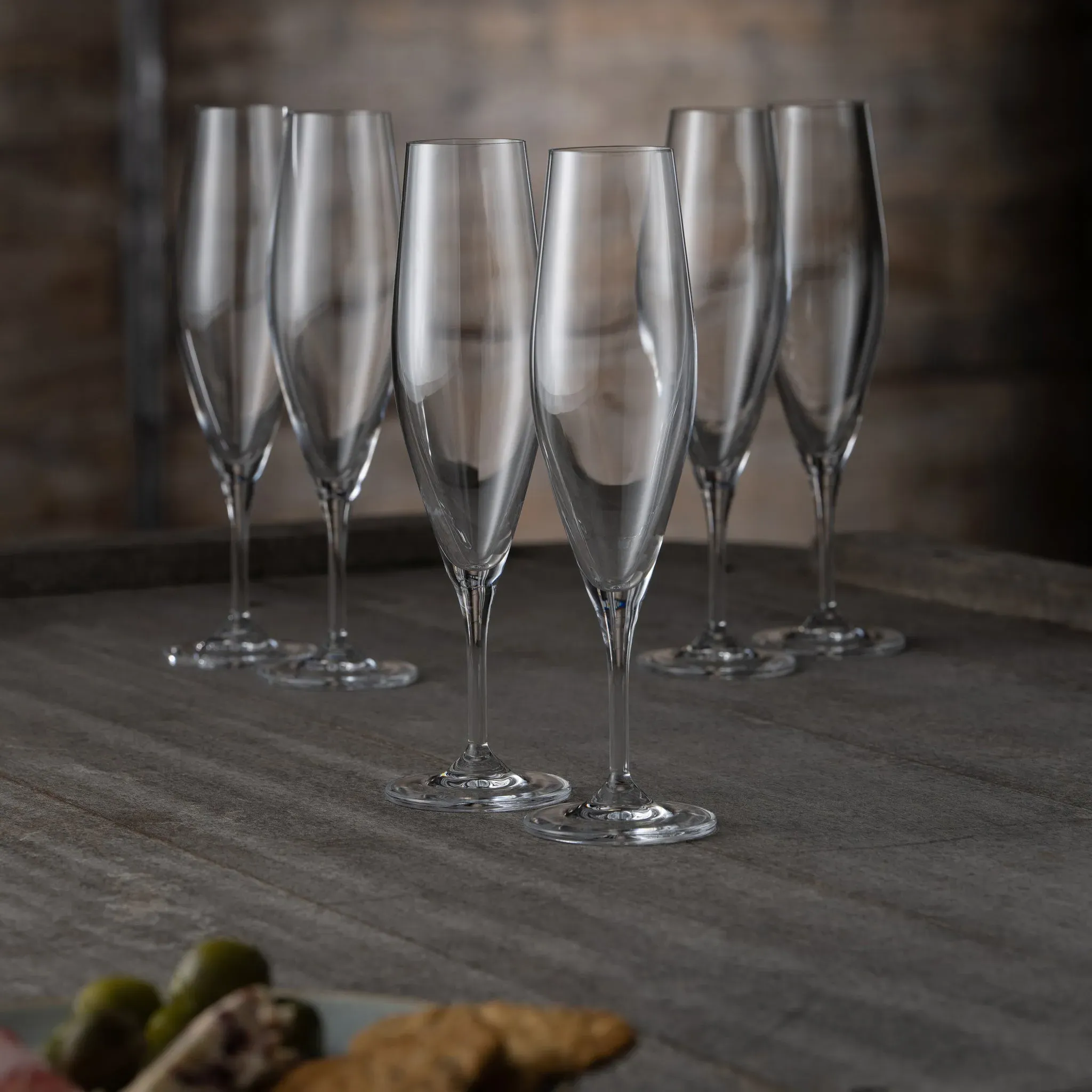 Cheers Champagne & Prosecco Flutes Set of 6 - Crystal Glass alternate view