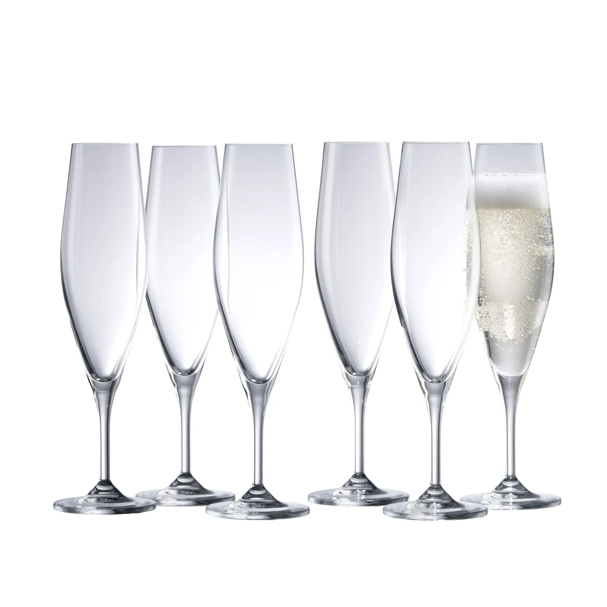 Cheers Champagne & Prosecco Flutes Set of 6 - Crystal Glass product