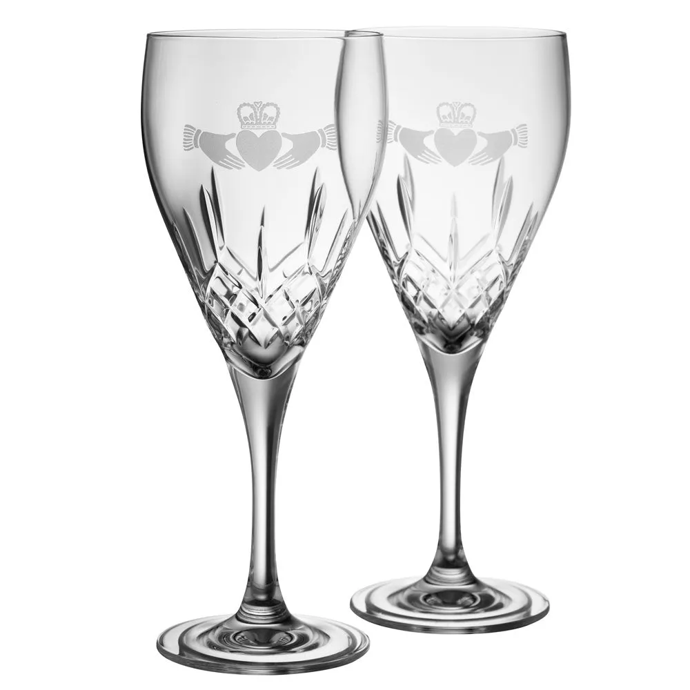 Claddagh Red Wine Glasses - Set of 2 product