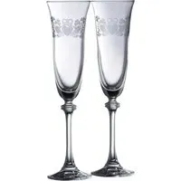 Claddagh Ring Shamrock Flute Pair - Crystal