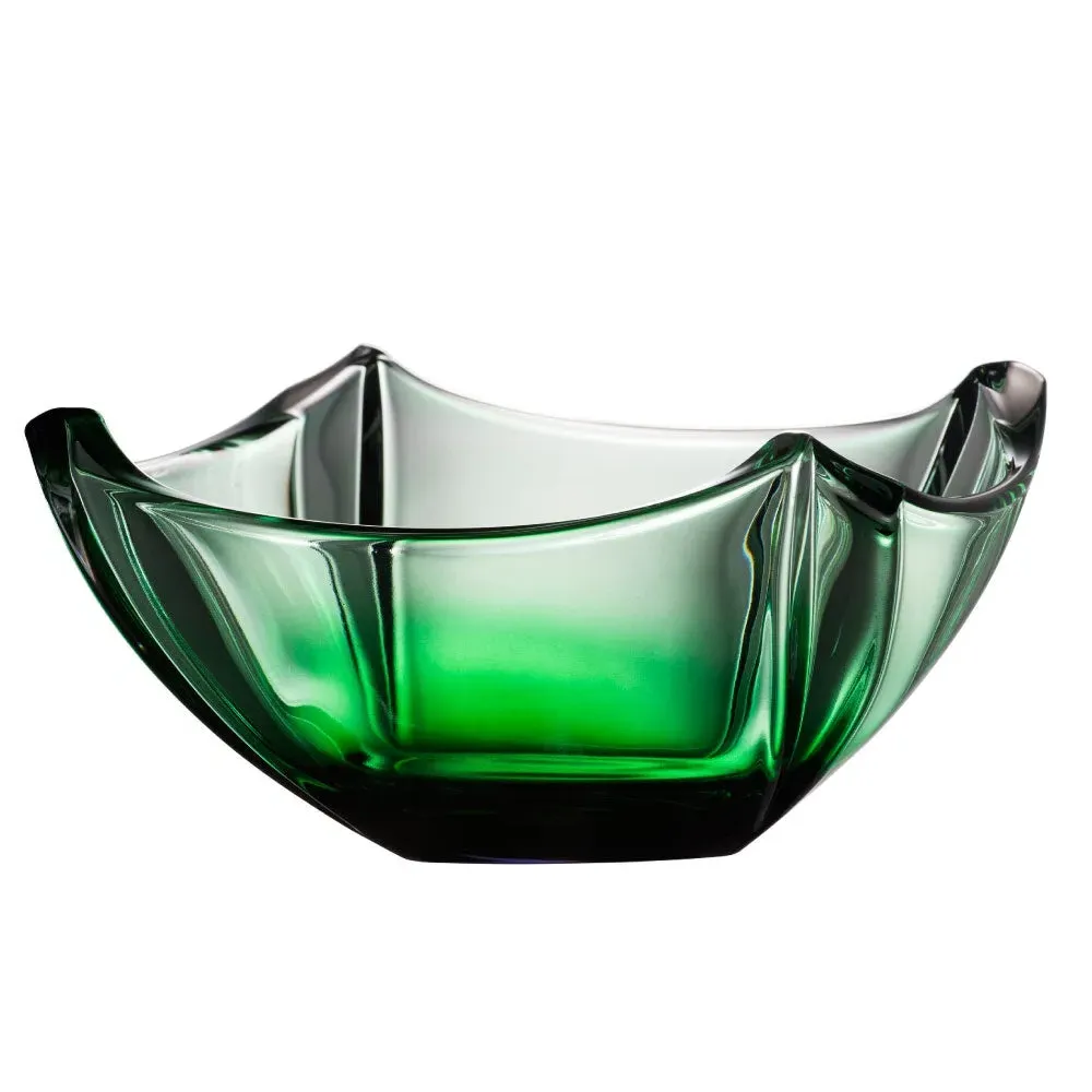 Dune 10" Bowl - Emerald, Crystal