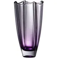 Dune 10" Square Vase - Amethyst, Crystal