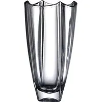 Dune 12 Inch Square Vase - Crystal