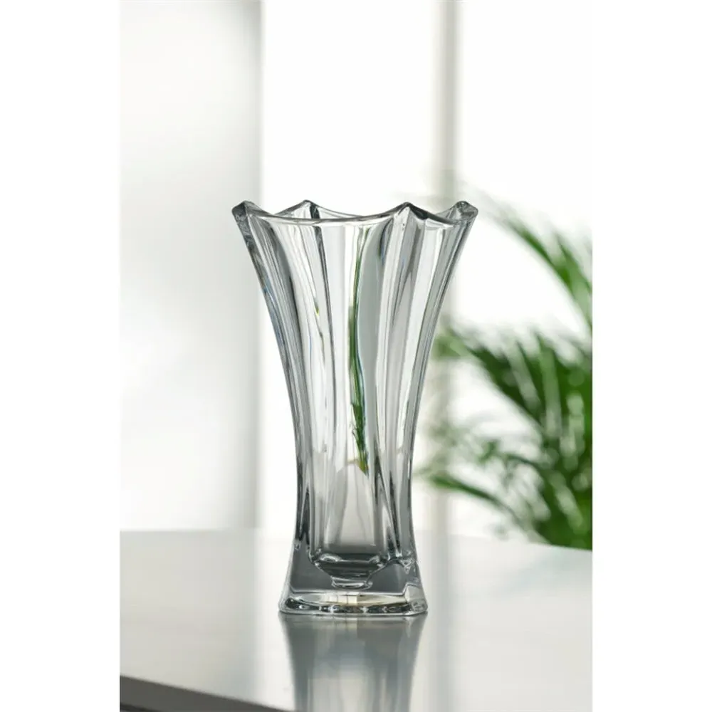Dune 12" Waisted Vase - Crystal