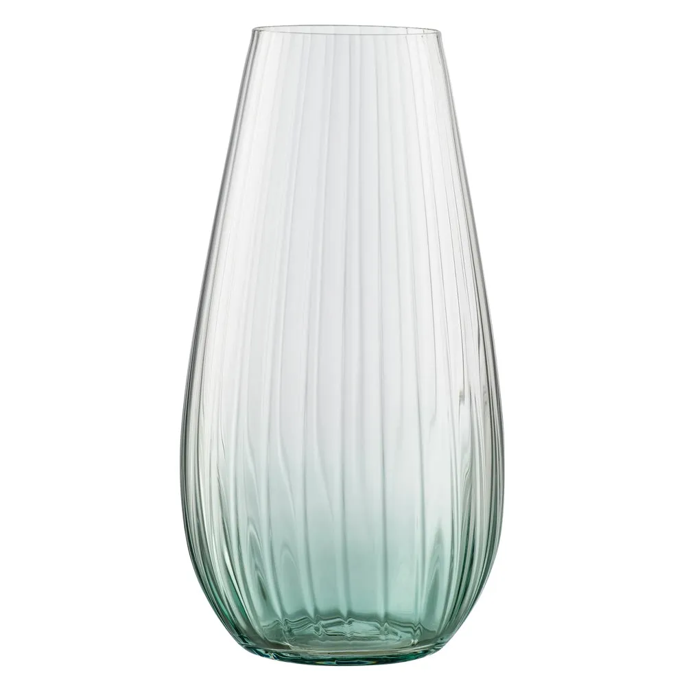 Erne 12" Vase - Aqua, Crystal