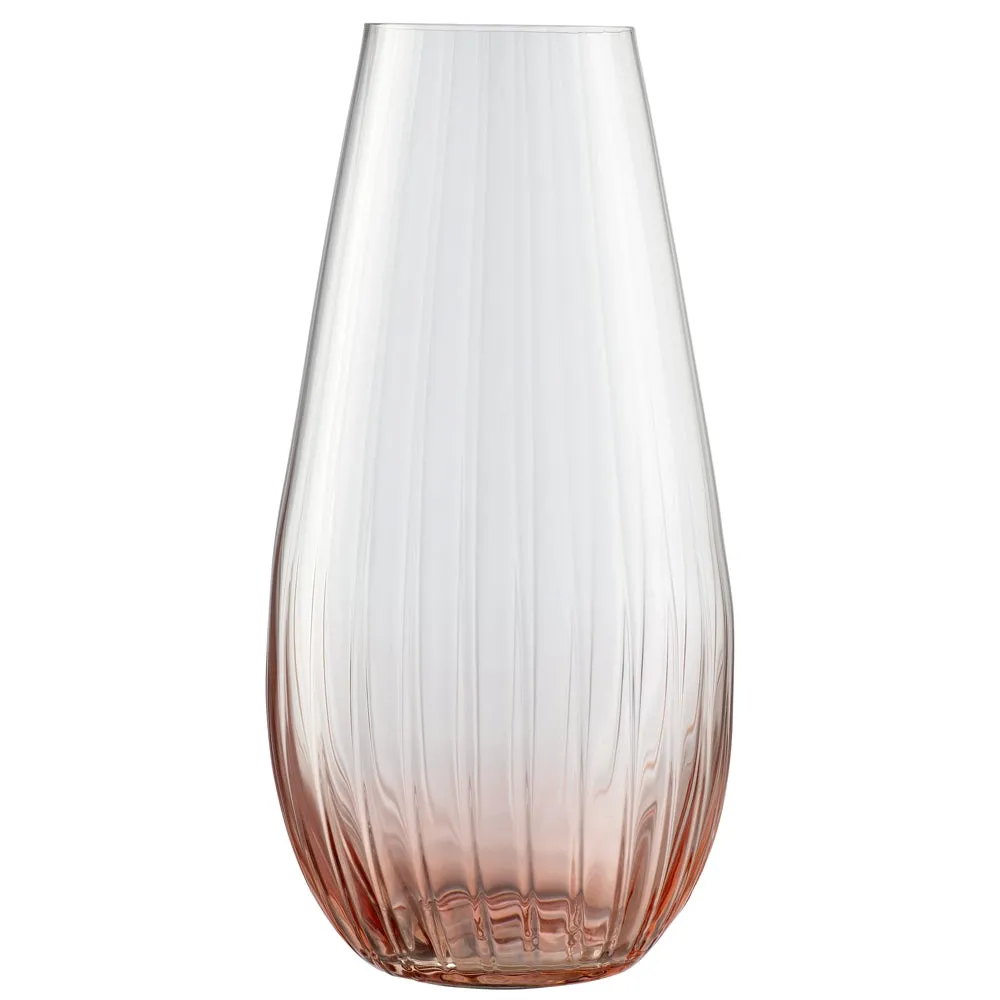 Erne 12" Vase - Blush, Crystal