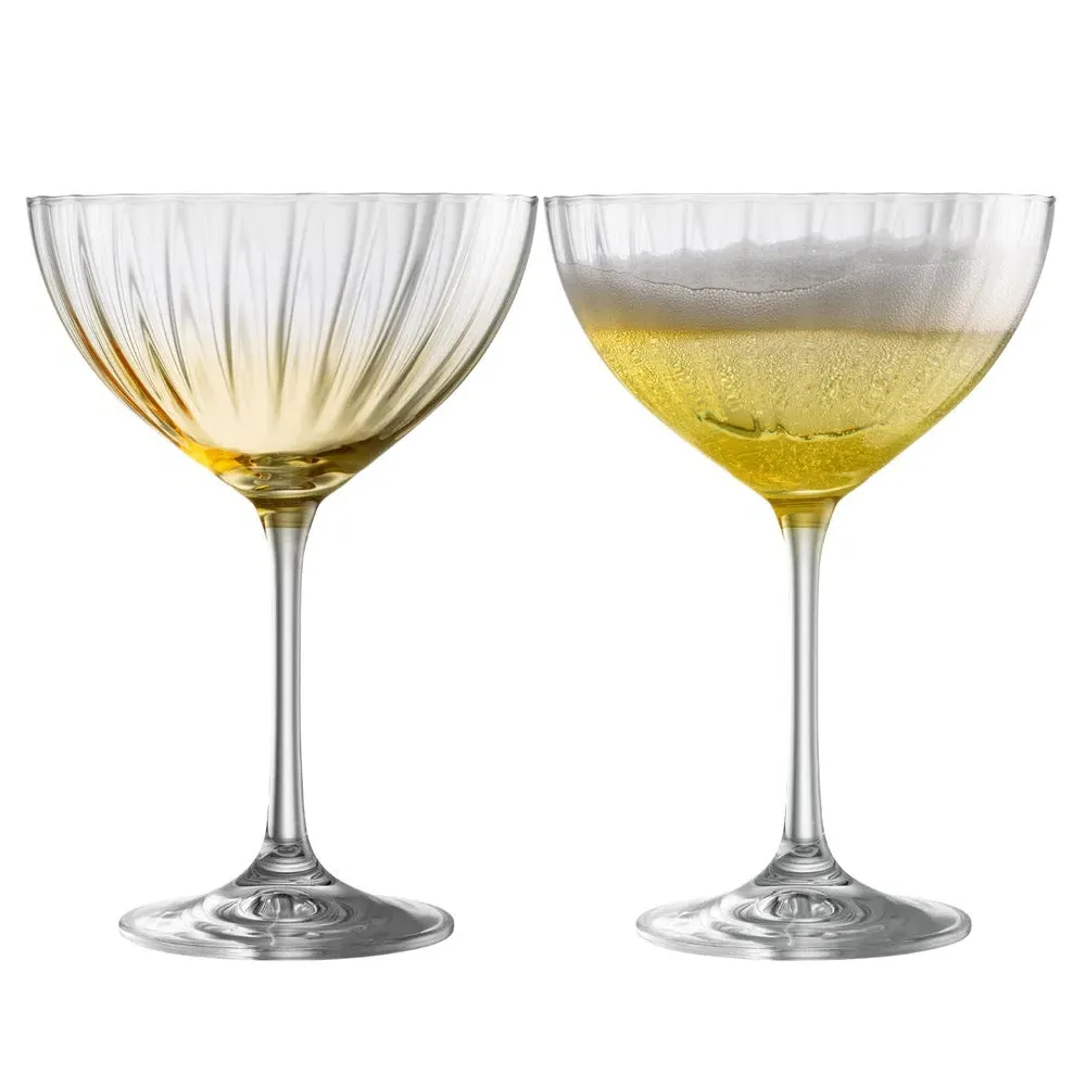 Erne Cocktail Saucer Set of 2 - Amber, Crystal image