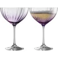 Erne Cocktail Saucer Set of 2 - Amethyst, Crystal