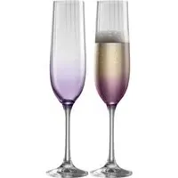Erne Flute Set of 2 - Amethyst, Crystal