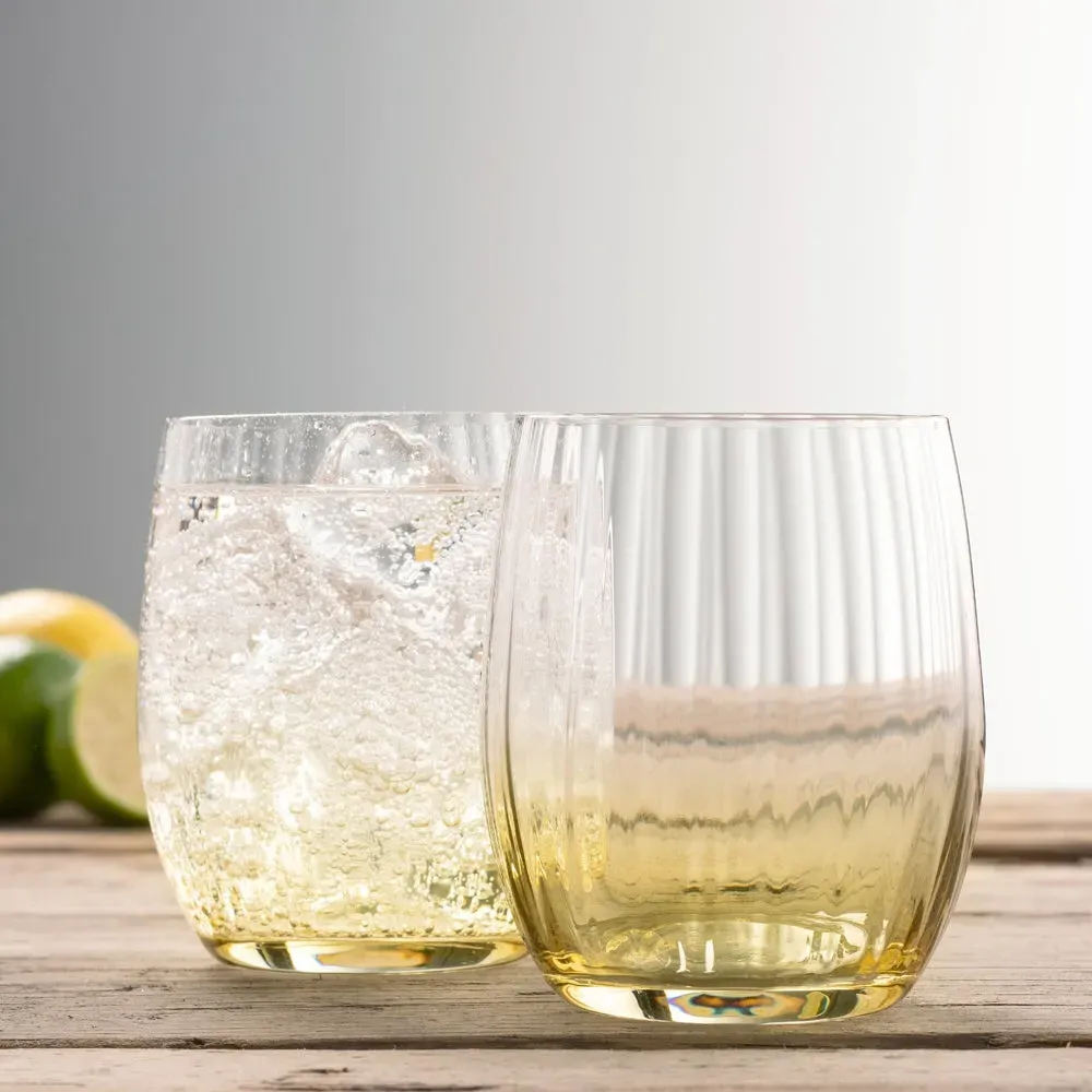 Erne Tumbler Set of 2 - Amber, Crystal