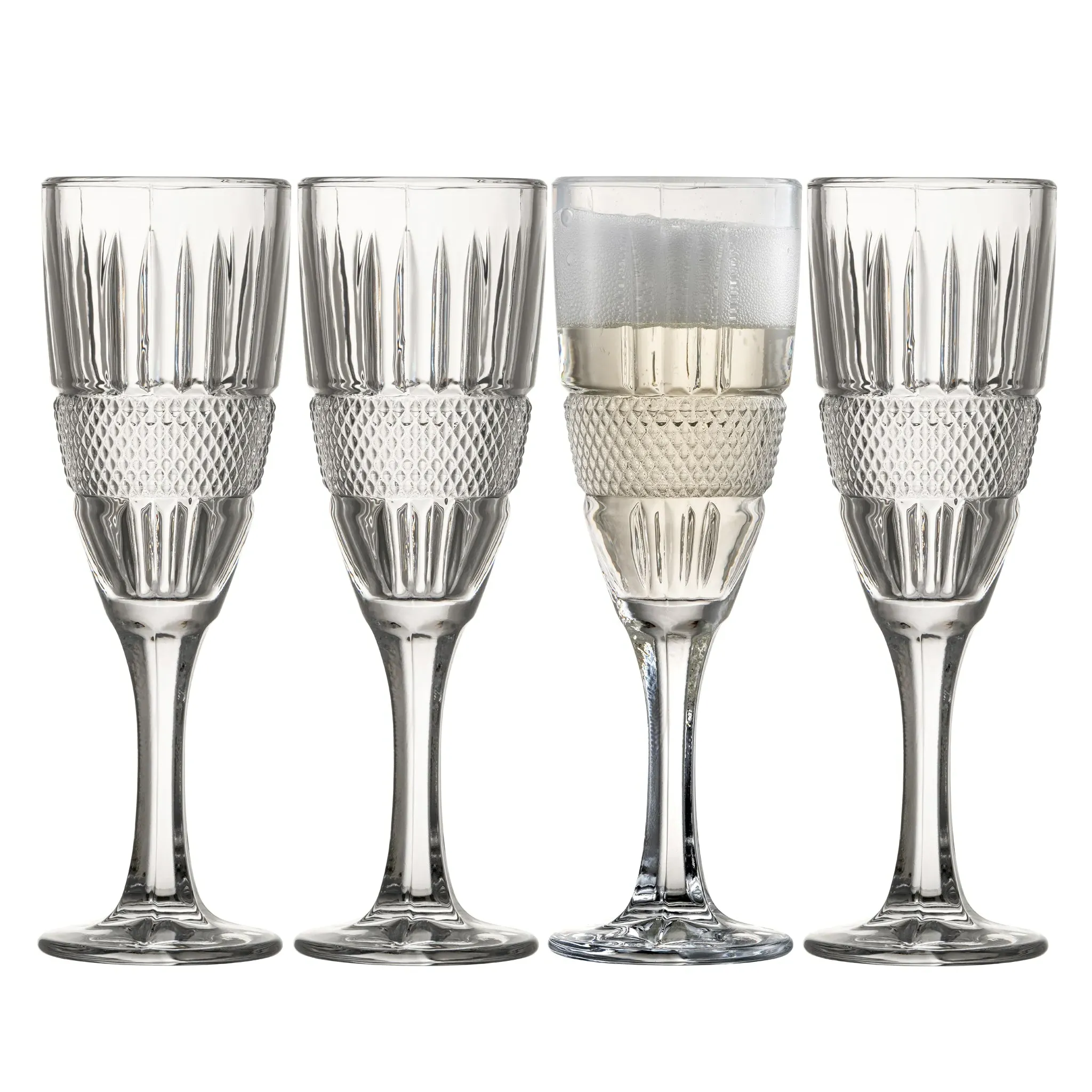 Eyre Flute Glass Set of 4 - Crystal product