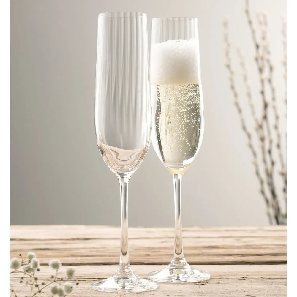 Galway Crystal Erne Champagne Flute Pair